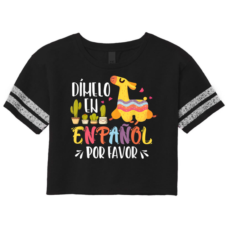 En Espanol Por Favor Bilingual Spanish Teacher T Shirt Scorecard Crop Tee by cm-arts | Artistshot