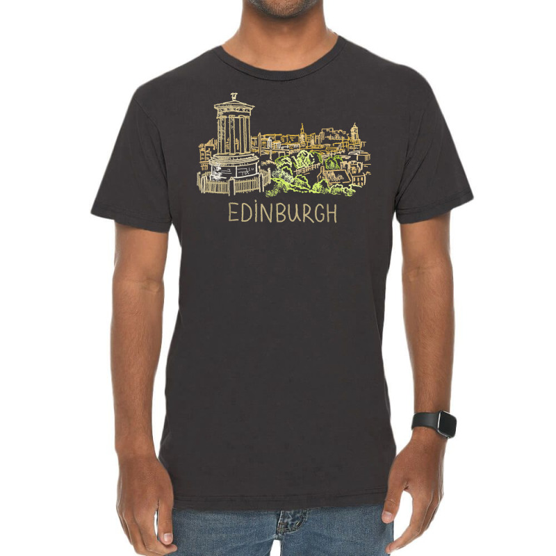 Edinburgh City Scotland Uk Souvenir Gift For Men Women T Shirt Vintage T-shirt | Artistshot