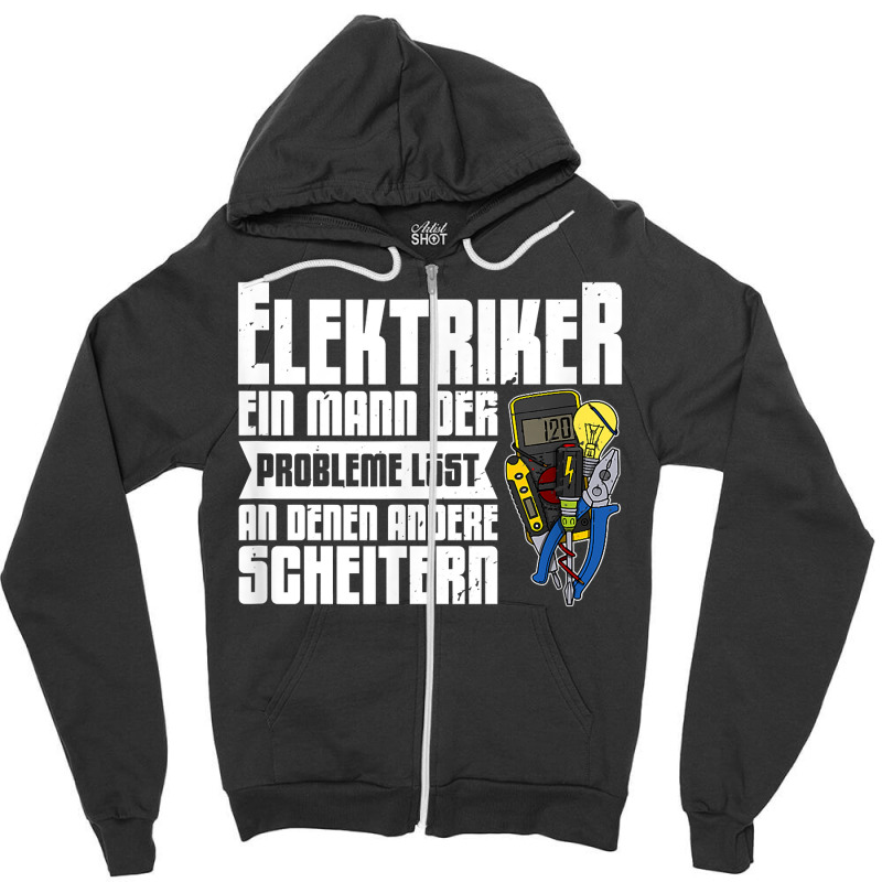 Electrician Electricity Electrician Lighting Technician T Shirt Zipper Hoodie by cm-arts | Artistshot