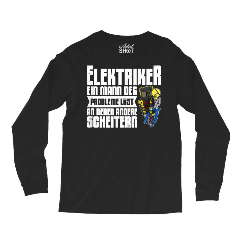 Electrician Electricity Electrician Lighting Technician T Shirt Long Sleeve Shirts by cm-arts | Artistshot