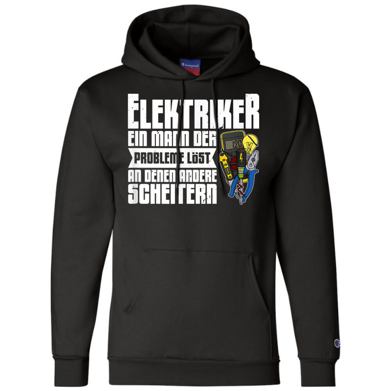 Electrician Electricity Electrician Lighting Technician T Shirt Champion Hoodie by cm-arts | Artistshot