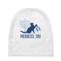 Meowzel Tov Ugly Hanukkah Funny Vintage Ugly Holiday Jewish T Shirt Baby Beanies | Artistshot