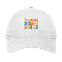 Groovy School Nurse Squad Coping Skills Back To School T Shirt Adjustable Cap | Artistshot