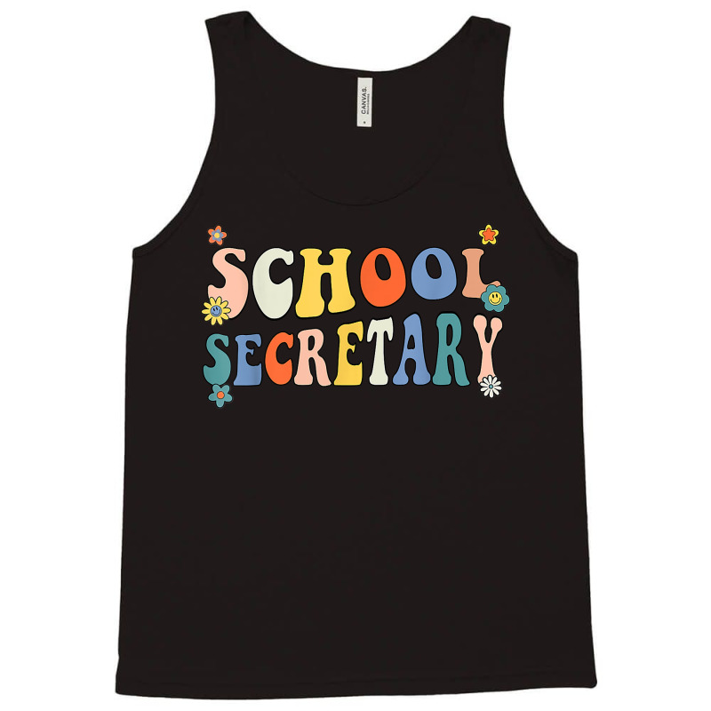 Groovy School Secretary Coping Skills Back To School T Shirt Tank Top | Artistshot