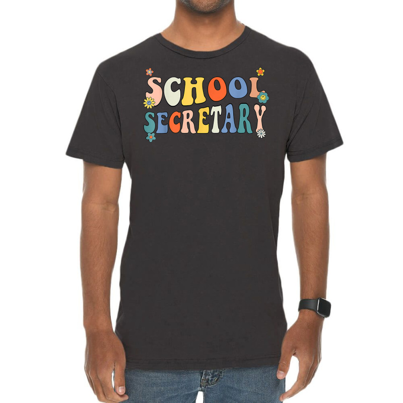 Groovy School Secretary Coping Skills Back To School T Shirt Vintage T-shirt | Artistshot