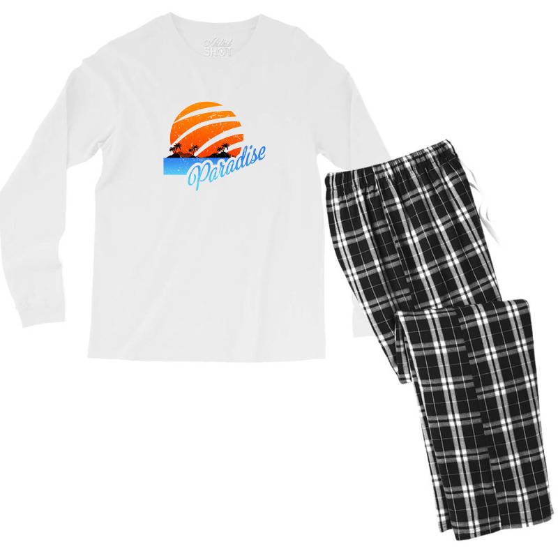 Paradise Men's Long Sleeve Pajama Set by autlu2024 | Artistshot