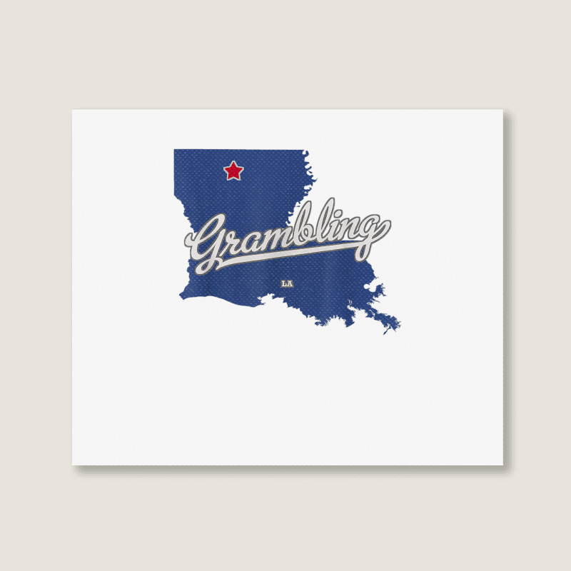 Grambling Louisiana La Map T Shirt Landscape Canvas Print | Artistshot