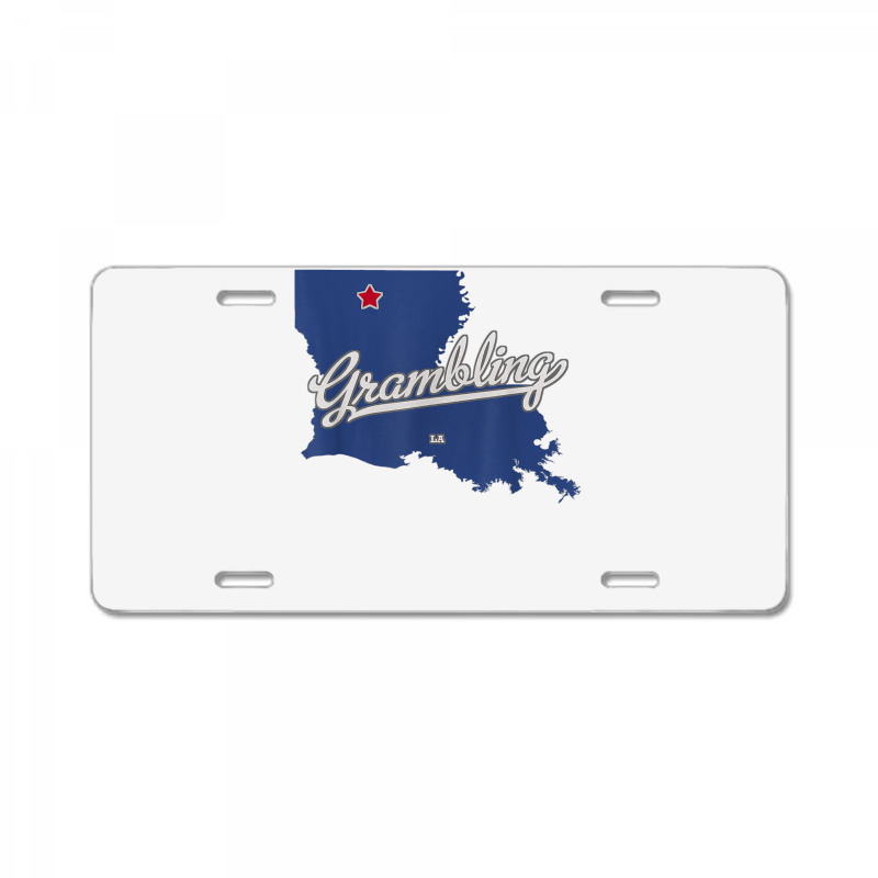 Grambling Louisiana La Map T Shirt License Plate | Artistshot