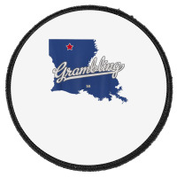 Grambling Louisiana La Map T Shirt Round Patch | Artistshot