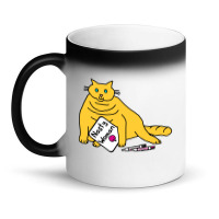 Small Cat Writes Nasty Woman Sign Kamala Magic Mug | Artistshot