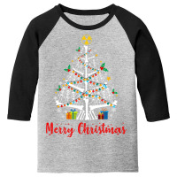 Christmas Tree Skeleton Xmas Radiology Radiologist Youth 3/4 Sleeve | Artistshot