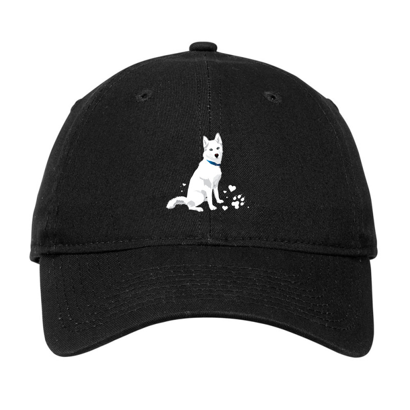 Cute White Siberian Husky Sweet White Snow Dog Adjustable Cap | Artistshot