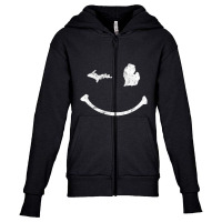 Cute Winking Michigan Mi Native Michigander Youth Zipper Hoodie | Artistshot