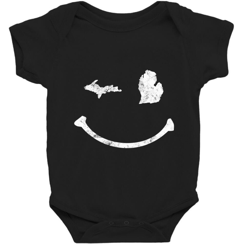 Cute Winking Michigan Mi Native Michigander Baby Bodysuit by cm-arts | Artistshot