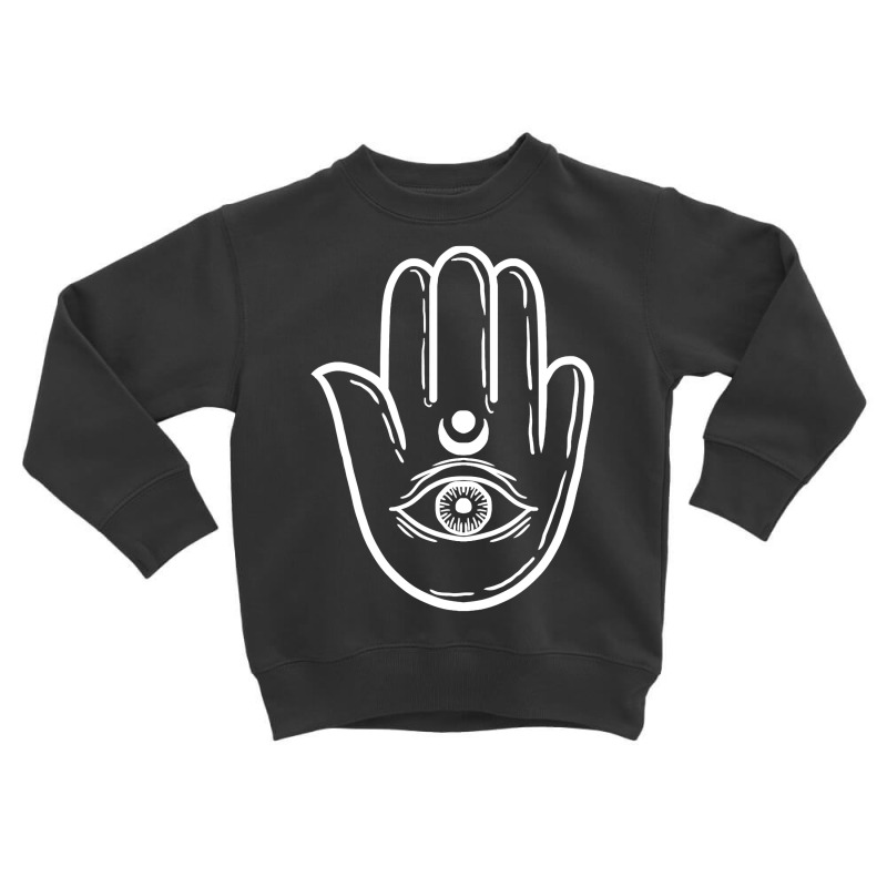 Hand Eye Hamsa Minimal Art Chanukah Festival Jewish Gift Toddler Sweatshirt by Heatherj90 | Artistshot