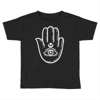 Hand Eye Hamsa Minimal Art Chanukah Festival Jewish Gift Toddler T-shirt | Artistshot