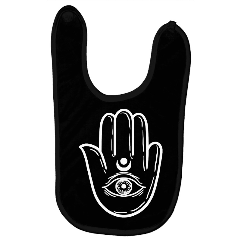 Hand Eye Hamsa Minimal Art Chanukah Festival Jewish Gift Baby Bibs by Heatherj90 | Artistshot