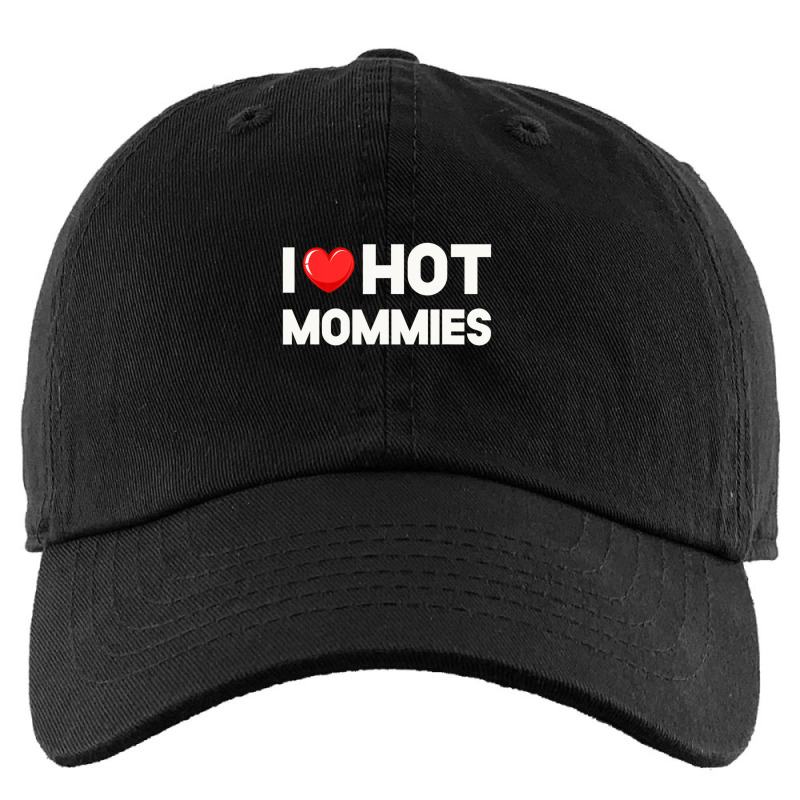 Hot Mom Humour Family Red Heart I Love Hot Mommies Kids Cap by Koyanho62 | Artistshot