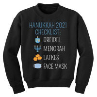 Hanukkah 2021 Checklist Happy Hanukkah Pajamas For Family T Shirt Youth Sweatshirt | Artistshot