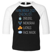 Hanukkah 2021 Checklist Happy Hanukkah Pajamas For Family T Shirt Toddler 3/4 Sleeve Tee | Artistshot