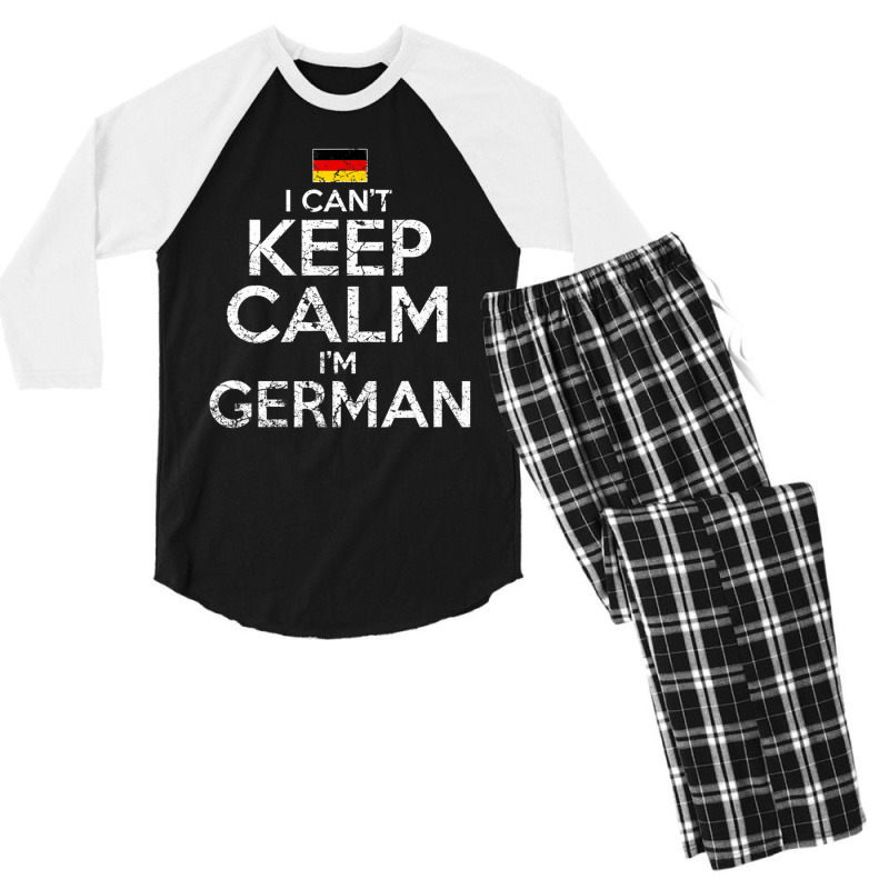 German Germany Can't Keep Calm Men's 3/4 Sleeve Pajama Set by Aiello Mcdade | Artistshot