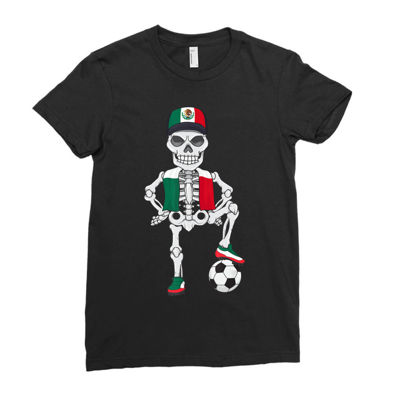 Mexico Soccer Skeleton Fan Team Ladies Fitted T-Shirt by Kemriban527 | Artistshot