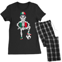 Mexico Soccer Skeleton Fan Team Women's Pajamas Set | Artistshot