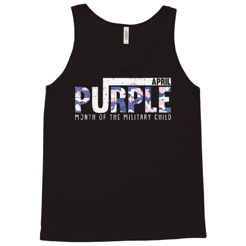 Purple Camo Month Of The Military Child Army Soldier Kids Tank Top | Artistshot