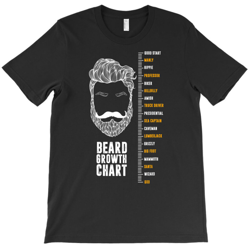 Epic Beard Growth Chart T-shirt, By Zany Brainy T-shirt | Artistshot