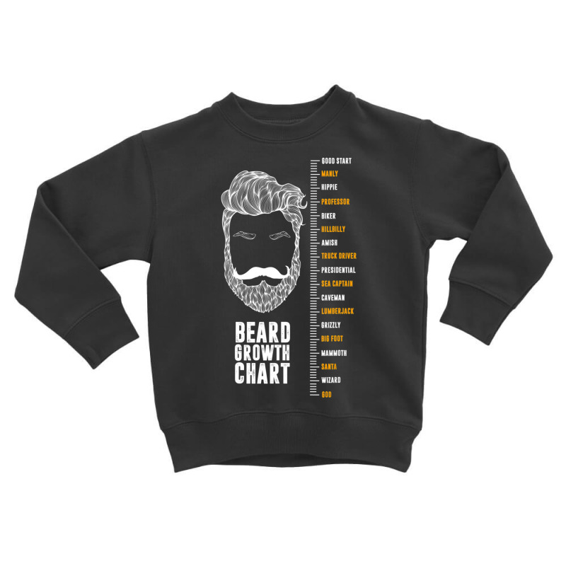 Epic Beard Growth Chart T-shirt, By Zany Brainy Toddler Sweatshirt | Artistshot