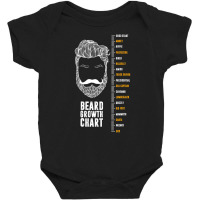 Epic Beard Growth Chart T-shirt, By Zany Brainy Baby Bodysuit | Artistshot