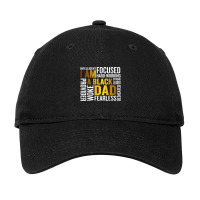 I Am A Black Dad African American Father Black Men Afro King Adjustable Cap | Artistshot