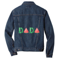 Dada Watermelon Summer Fruit Great Father's Day Men Denim Jacket | Artistshot