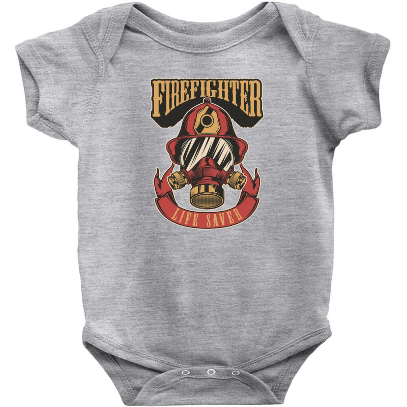 Firefighter  Life Saver Baby Bodysuit by EmarDesign | Artistshot