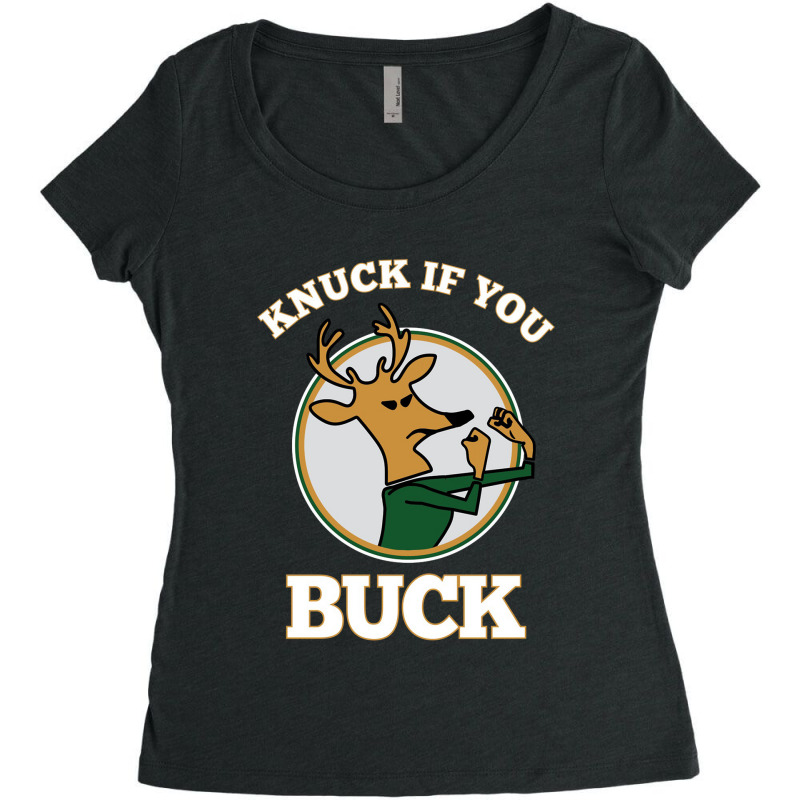 Knuck If You Buck Tee Women's Triblend Scoop T-shirt by drakebimbi | Artistshot