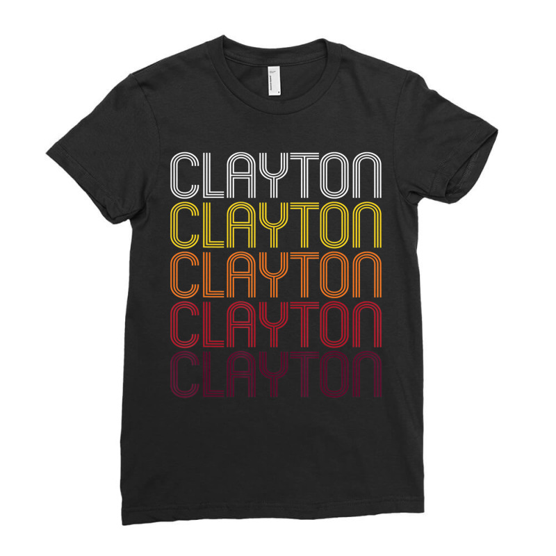 Clayton, Ny Vintage Style New York Ladies Fitted T-Shirt by Whitfield Wolff | Artistshot