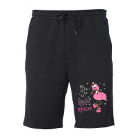 Cute Fa La La Mingo Candy Cane Christmas Flamingo Fleece Short | Artistshot