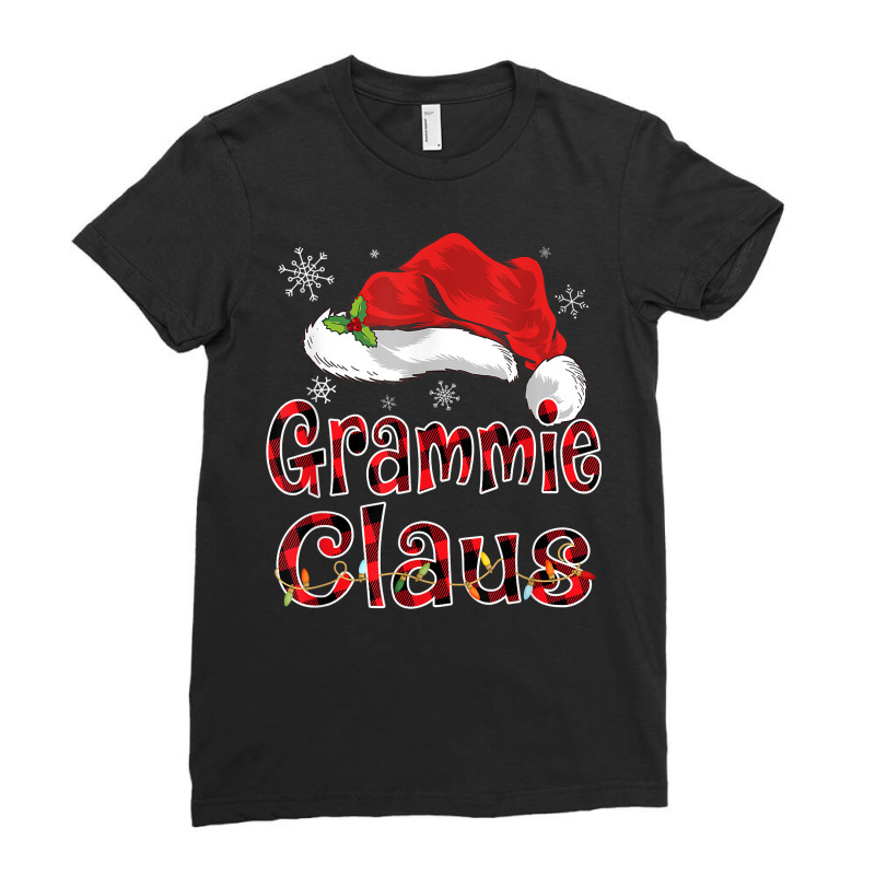 Grammie Claus Shirt Christmas Lights Pajama Family Matching T Shirt Ladies Fitted T-Shirt by cm-arts | Artistshot