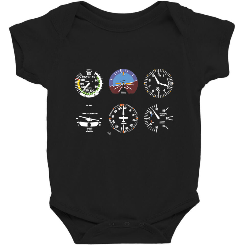 Cockpit Six Dials Flight Simulator Pilot Baby Bodysuit by Whitfield Wolff | Artistshot