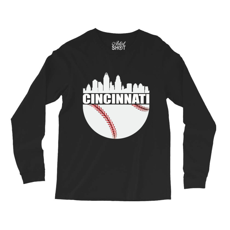 Vintage Downtown Cincinnati Shirt Baseball Retro Ohio State Long Sleeve Shirts by Kanjolen689 | Artistshot