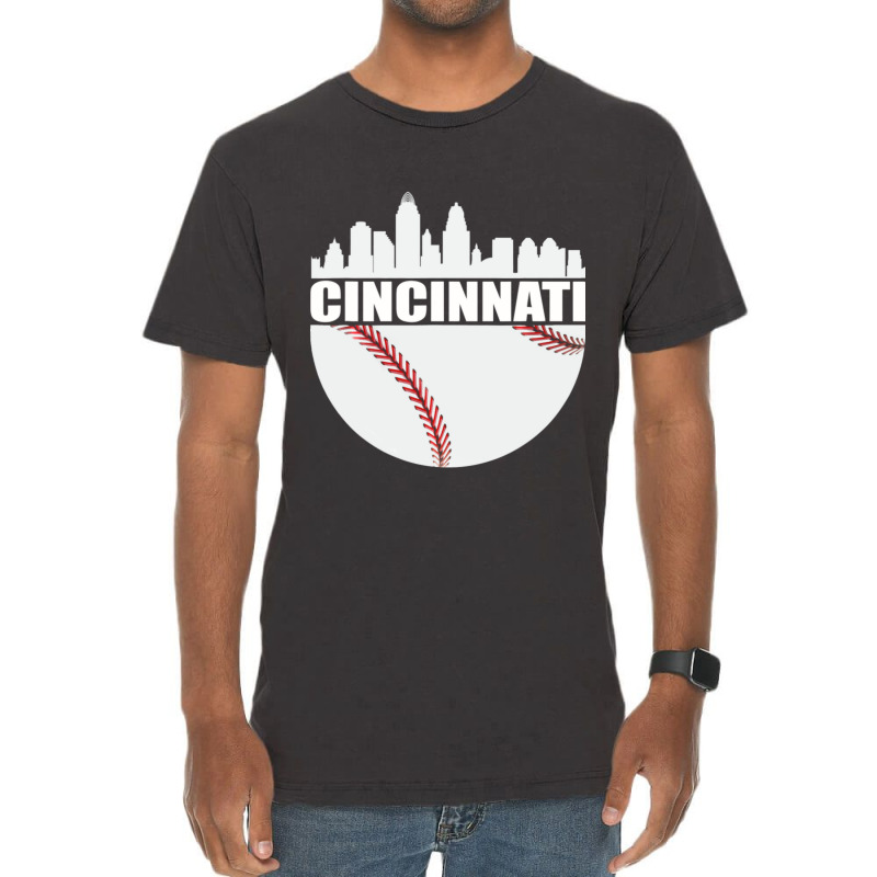 Vintage Downtown Cincinnati Shirt Baseball Retro Ohio State Vintage T-Shirt by Kanjolen689 | Artistshot