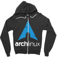 Dark Color Arch Linux Zipper Hoodie | Artistshot