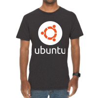 Dark Color Ubuntu Linux Vintage T-shirt | Artistshot