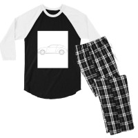 Car Technical Drawing - Shooting Brake Men's 3/4 Sleeve Pajama Set | Artistshot