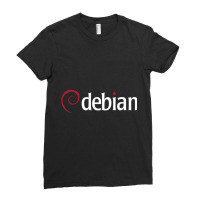 Dark Debian Linux Ladies Fitted T-shirt | Artistshot