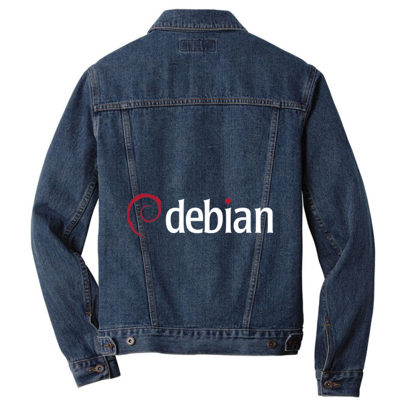 Dark Debian Linux Men Denim Jacket by KEITHSHAPIRO | Artistshot