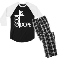 God Is Dope Men's 3/4 Sleeve Pajama Set | Artistshot