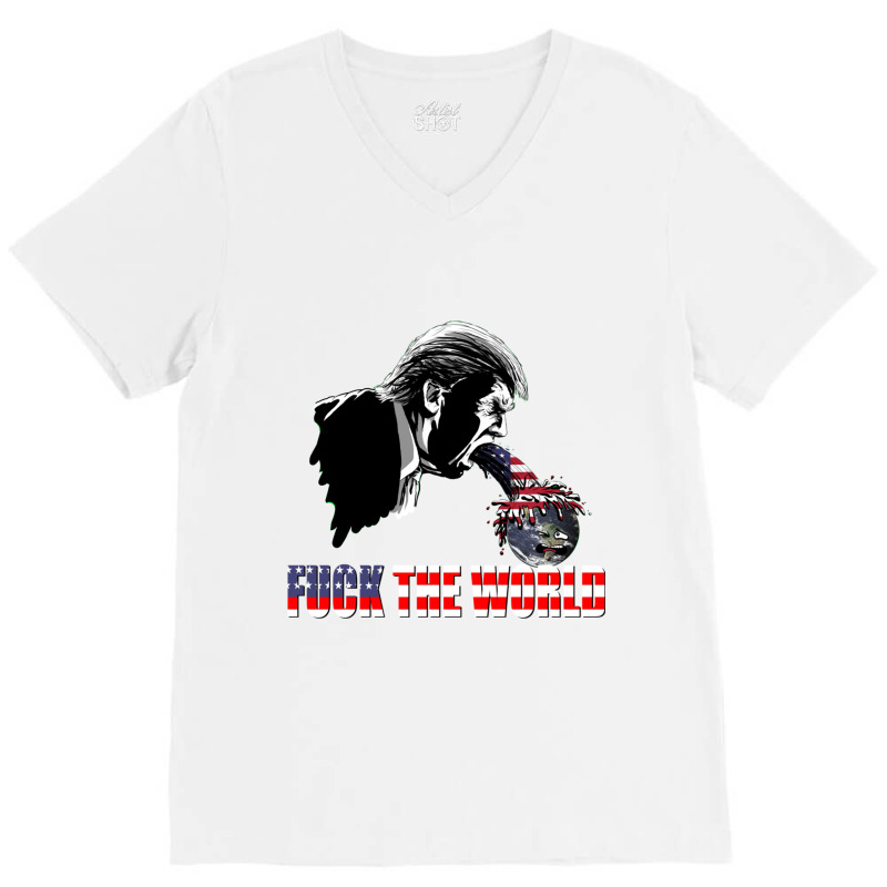 Trump Vs The World V-neck Tee | Artistshot