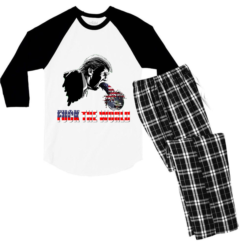 Trump Vs The World Men's 3/4 Sleeve Pajama Set | Artistshot