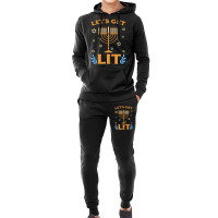 Hanukkah Lets Get Lit Menorah Funny Hebrew Jewish Holiday Hoodie & Jogger Set | Artistshot